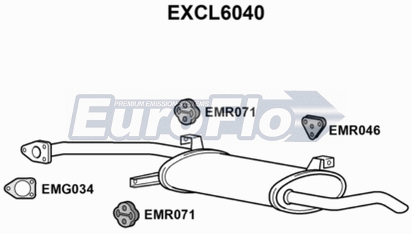 Rear Muffler (EXCL6040)