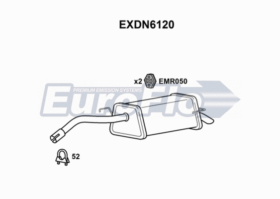 Rear Muffler (EXDN6120)