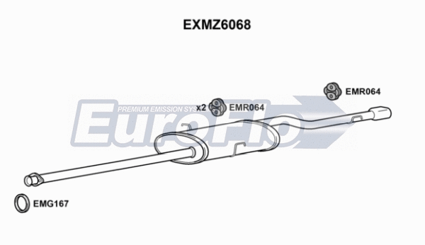 Rear Muffler (EXMZ6068)