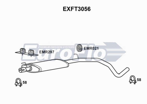 Centre Muffler (EXFT3056)
