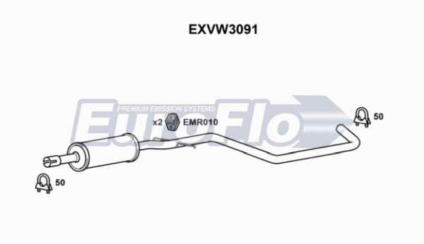 Centre Muffler (EXVW3091)