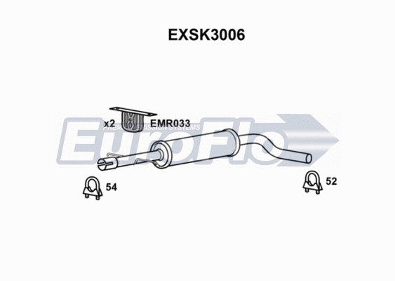 Centre Muffler (EXSK3006)
