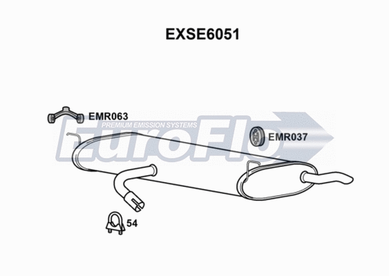 Rear Muffler (EXSE6051)