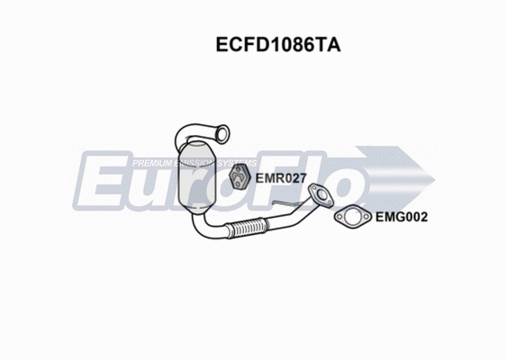 Catalytic Converter (ECFD1086TA)