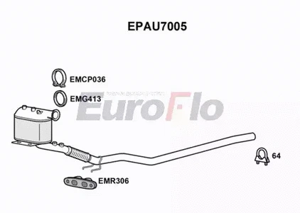 Soot/Particulate Filter, exhaust system (EPAU7005)