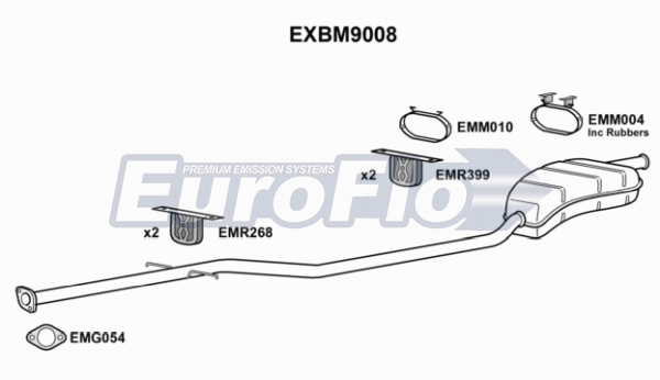 Centre/Rear Muffler (EXBM9008)