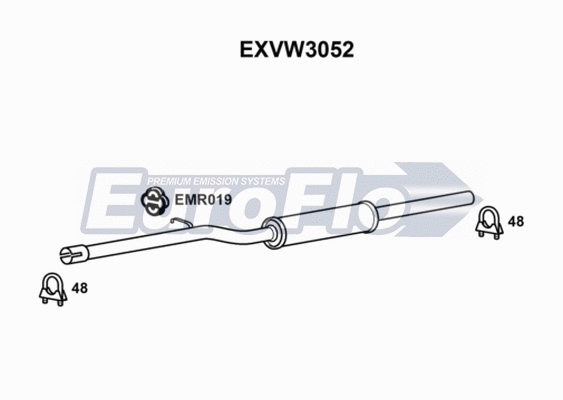 Centre Muffler (EXVW3052)