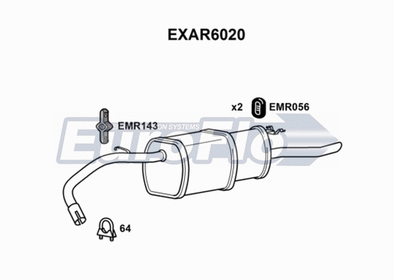 Rear Muffler (EXAR6020)