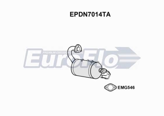 Soot/Particulate Filter, exhaust system (EPDN7014TA)