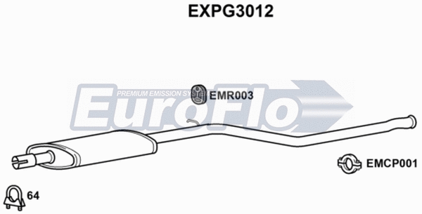 Centre Muffler (EXPG3012)