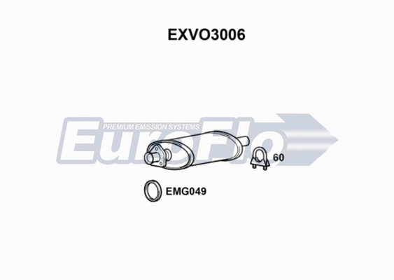 Centre Muffler (EXVO3006)