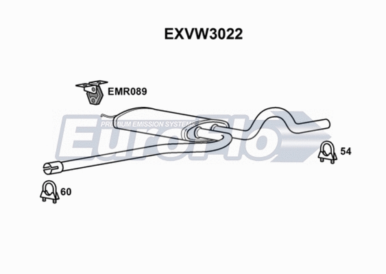 Centre Muffler (EXVW3022)