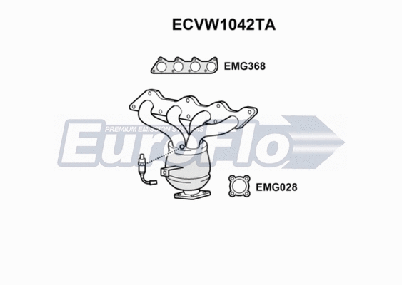 Catalytic Converter (ECVW1042TA)