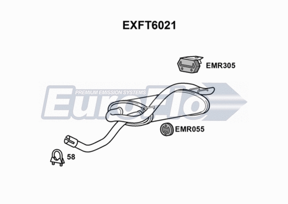 Rear Muffler (EXFT6021)
