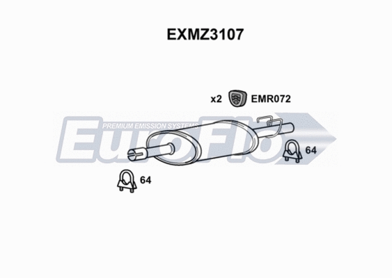Centre Muffler (EXMZ3107)
