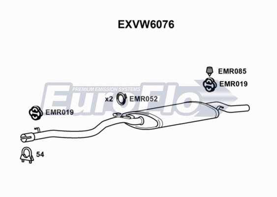 Rear Muffler (EXVW6076)