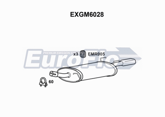 Rear Muffler (EXGM6028)