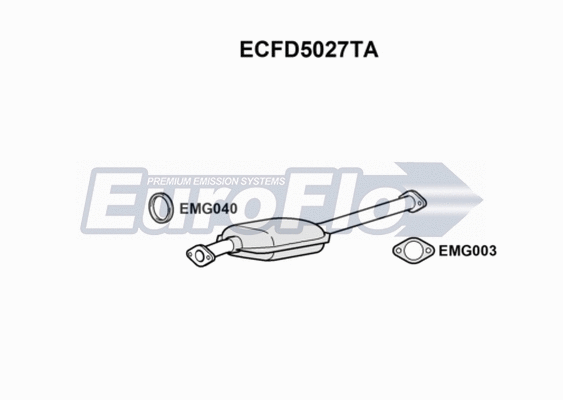 Catalytic Converter (ECFD5027TA)