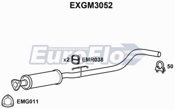 Centre Muffler (EXGM3052)