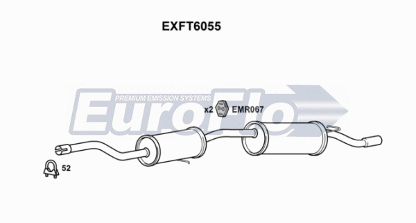 Rear Muffler (EXFT6055)