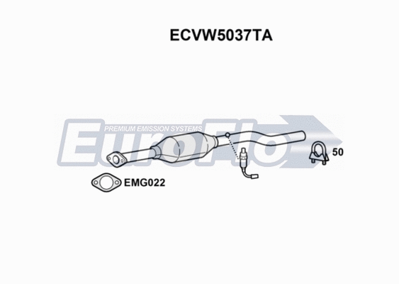 Catalytic Converter (ECVW5037TA)