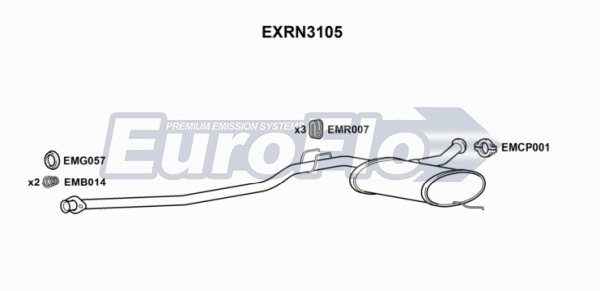 Centre Muffler (EXRN3105)