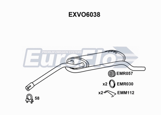 Rear Muffler (EXVO6038)