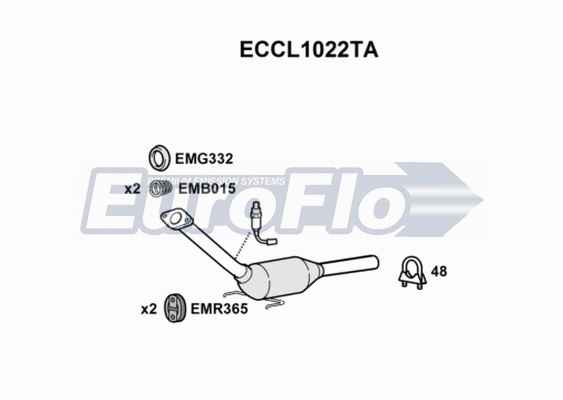 Catalytic Converter (ECCL1022TA)