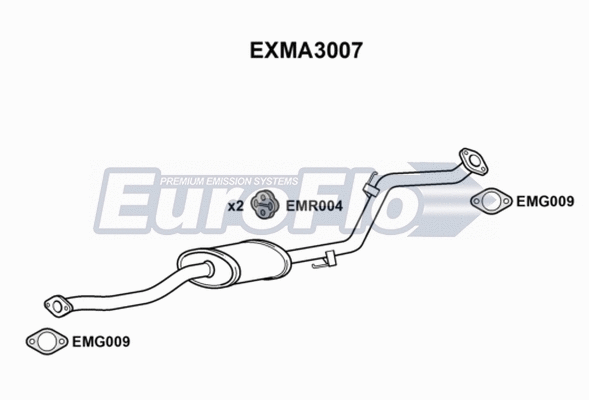 Centre Muffler (EXMA3007)