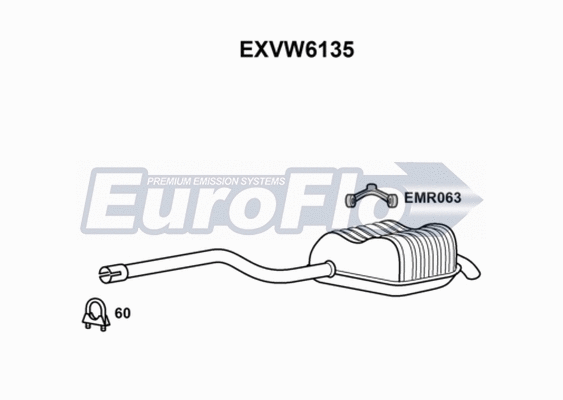 Rear Muffler (EXVW6135)