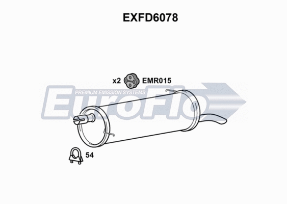 Rear Muffler (EXFD6078)