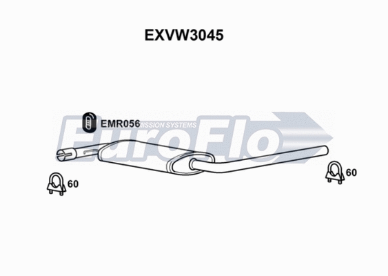 Centre Muffler (EXVW3045)