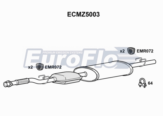 Catalytic Converter (ECMZ5003)