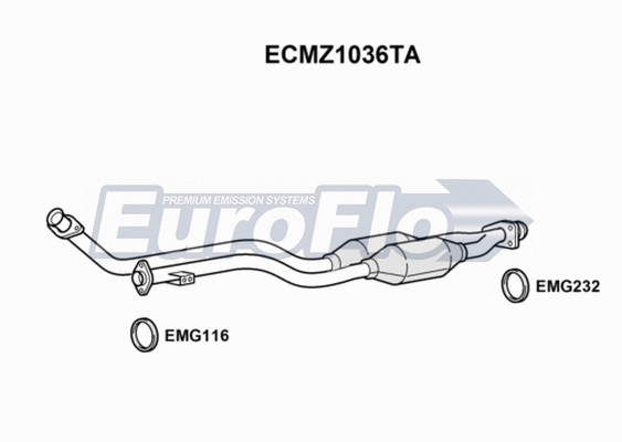 Catalytic Converter (ECMZ1036TA)