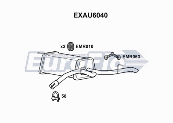 Rear Muffler (EXAU6040)
