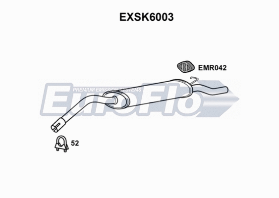 Rear Muffler (EXSK6003)