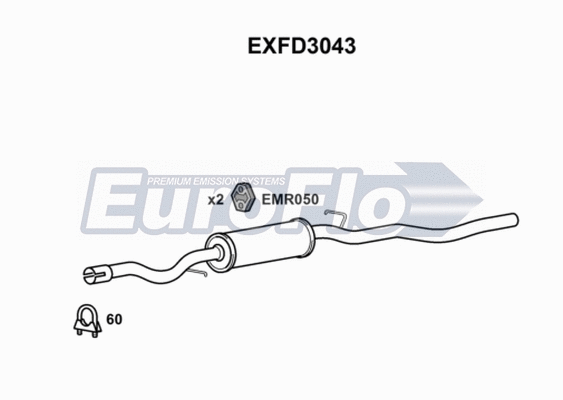Centre Muffler (EXFD3043)