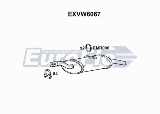 Rear Muffler (EXVW6067)