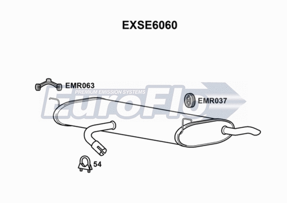 Rear Muffler (EXSE6060)