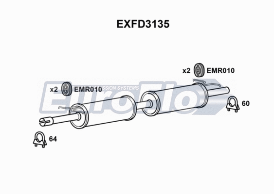 Centre Muffler (EXFD3135)
