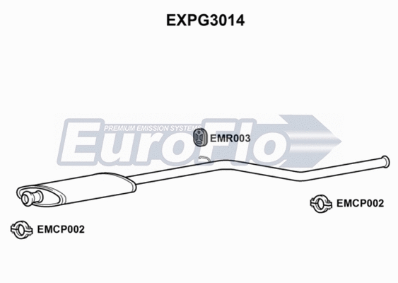 Centre Muffler (EXPG3014)