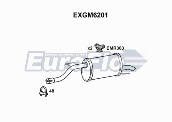 Rear Muffler (EXGM6201)