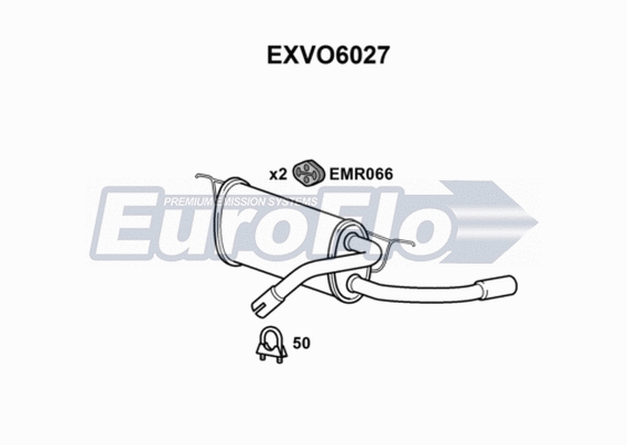 Rear Muffler (EXVO6027)