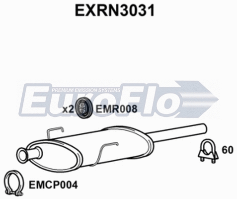 Centre Muffler (EXRN3031)