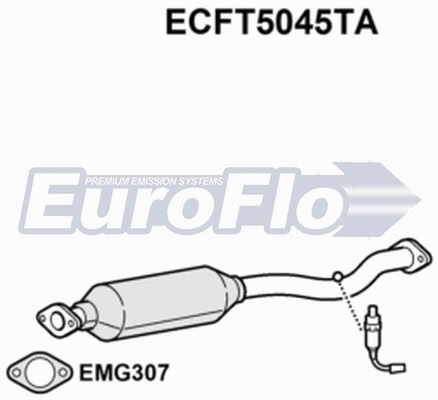 Catalytic Converter (ECFT5045TA)