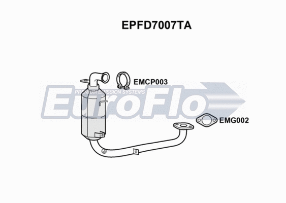 Soot/Particulate Filter, exhaust system (EPFD7007TA)