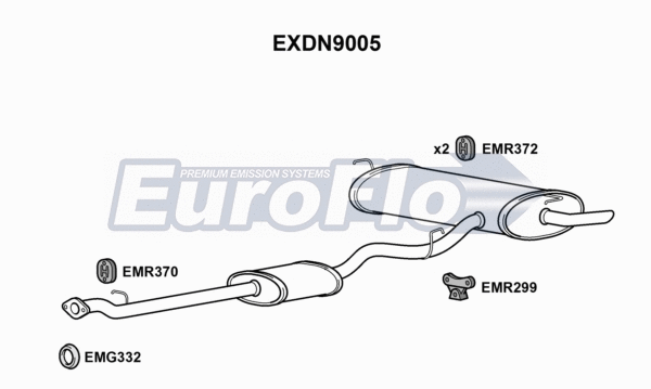 Centre/Rear Muffler (EXDN9005)