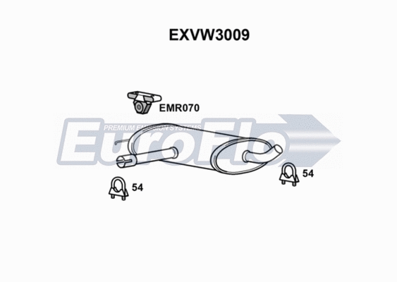 Centre Muffler (EXVW3009)