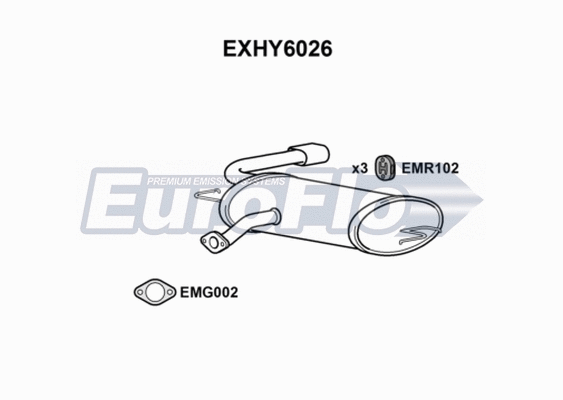 Rear Muffler (EXHY6026)