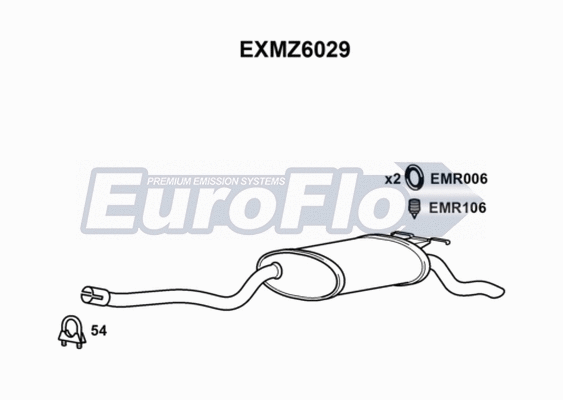 Rear Muffler (EXMZ6029)